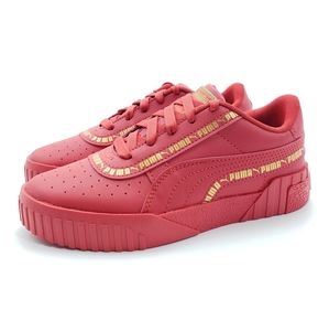 Puma Cali Taping Platform Kids Girls  Sneakers Shoes Casual - Red size 2.5c